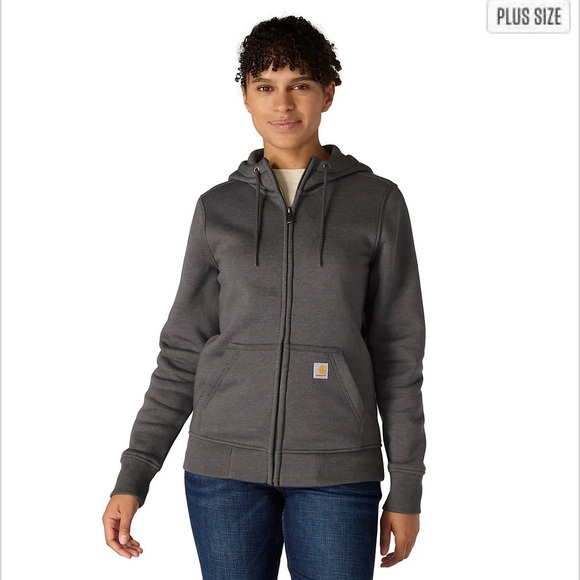 Women’s Carhartt - Full Zip Sweatshirt - Grey - Size Medium (8-10) - Picture 1 of 10
